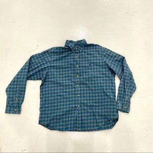 Ralph Lauren XXL green blue plaid button down